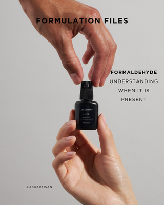 Formaldehyde when does it appear in lash adhesives