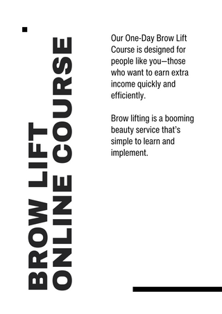 Online Brow Lamination Course